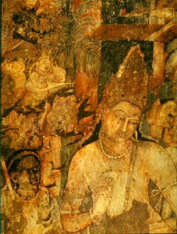 Fresque : Padmapani grotte 1 - Inde - VIIe siècle